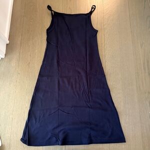 Petit Bateau white and blue strappy cotton nightgown